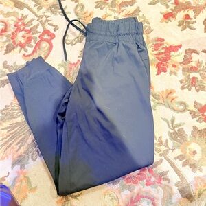 Joggers Black Elastic-Waist Casual Pants